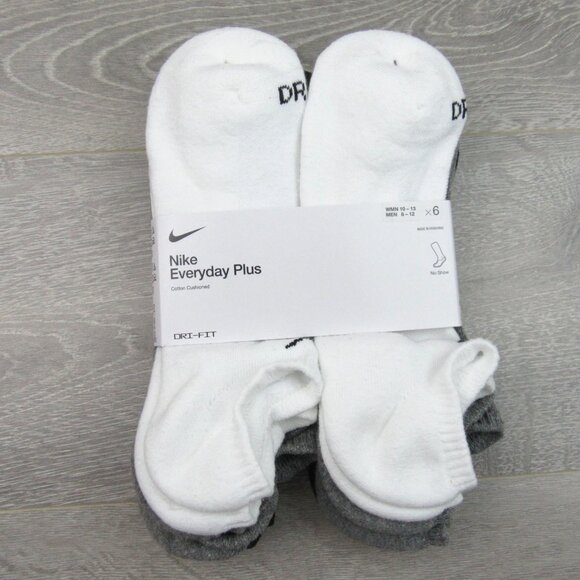 Nike Everyday Plus No Show Socks MultiColor 6 Pack Mens Size 8-12 NEW - Picture 2 of 13
